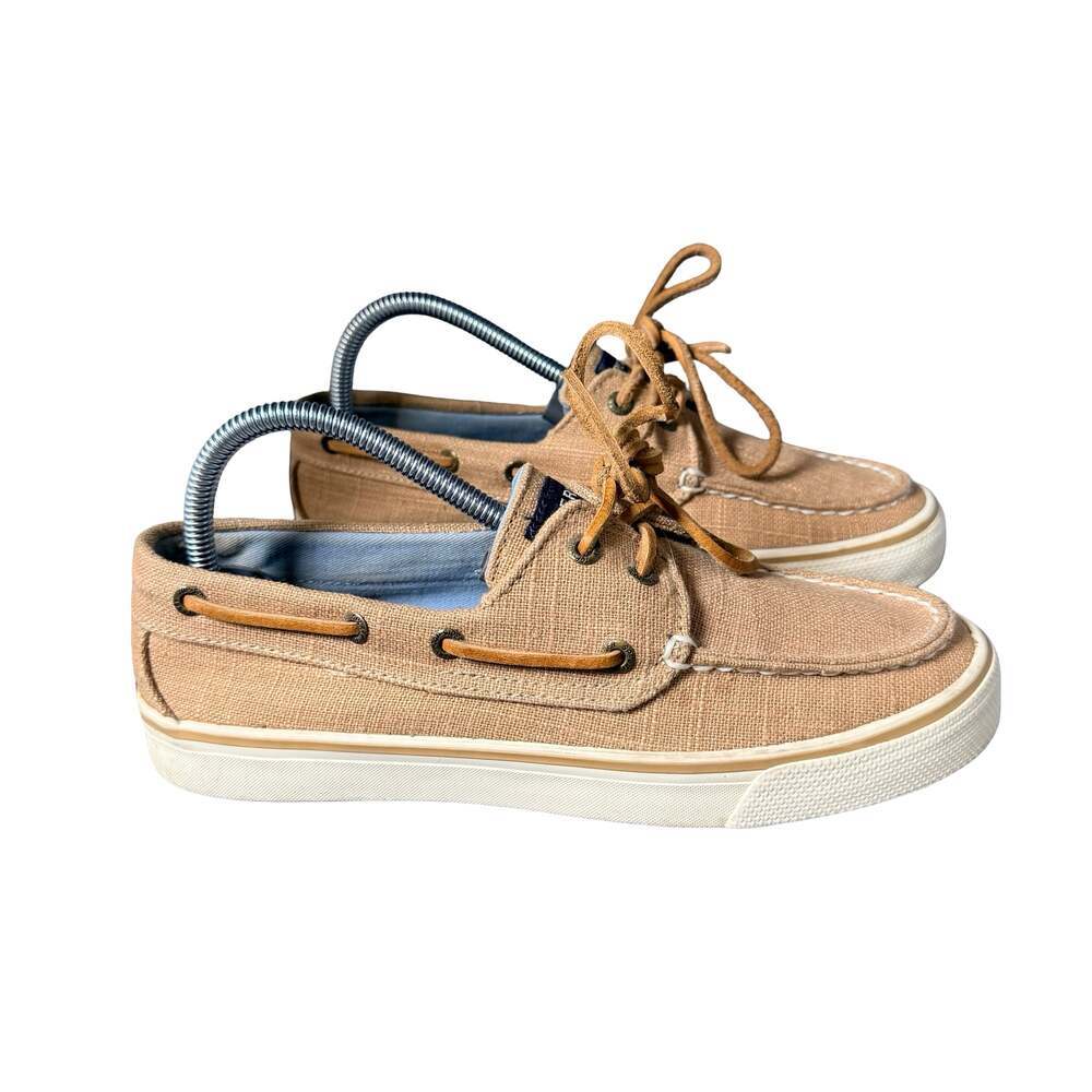 Women’s Sperry Top-Sider Tan Canvas Boat Shoes size 6 - Picture 2 of 6